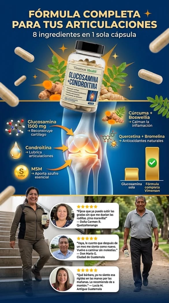 Fórmula que apoya la movilidad articular - Glucosamina Condroitina MSM + D 1800 mg