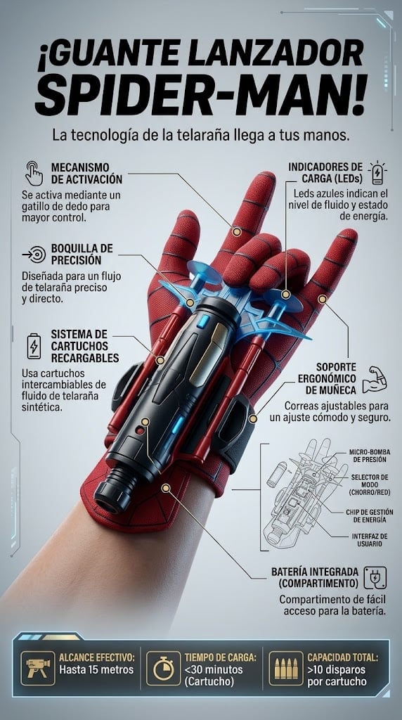 guante lanzador spiderman