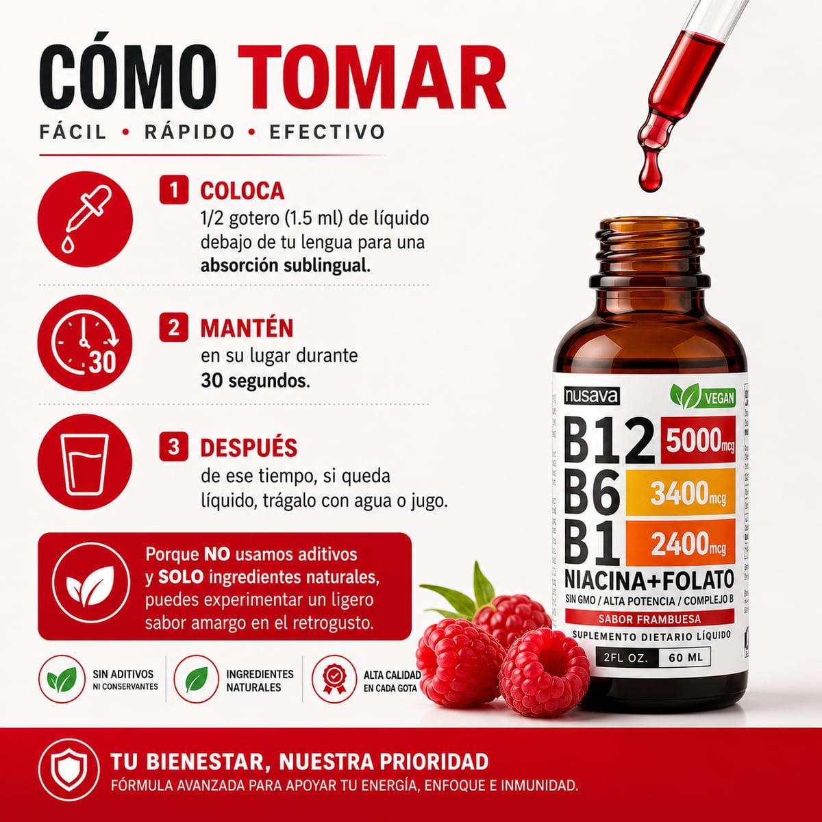 🍃Vitamina B12+B6+B1™ PAGA 1 Y LLEVA 2 + ENVÍO GRATIS: Mente Clara y Vital