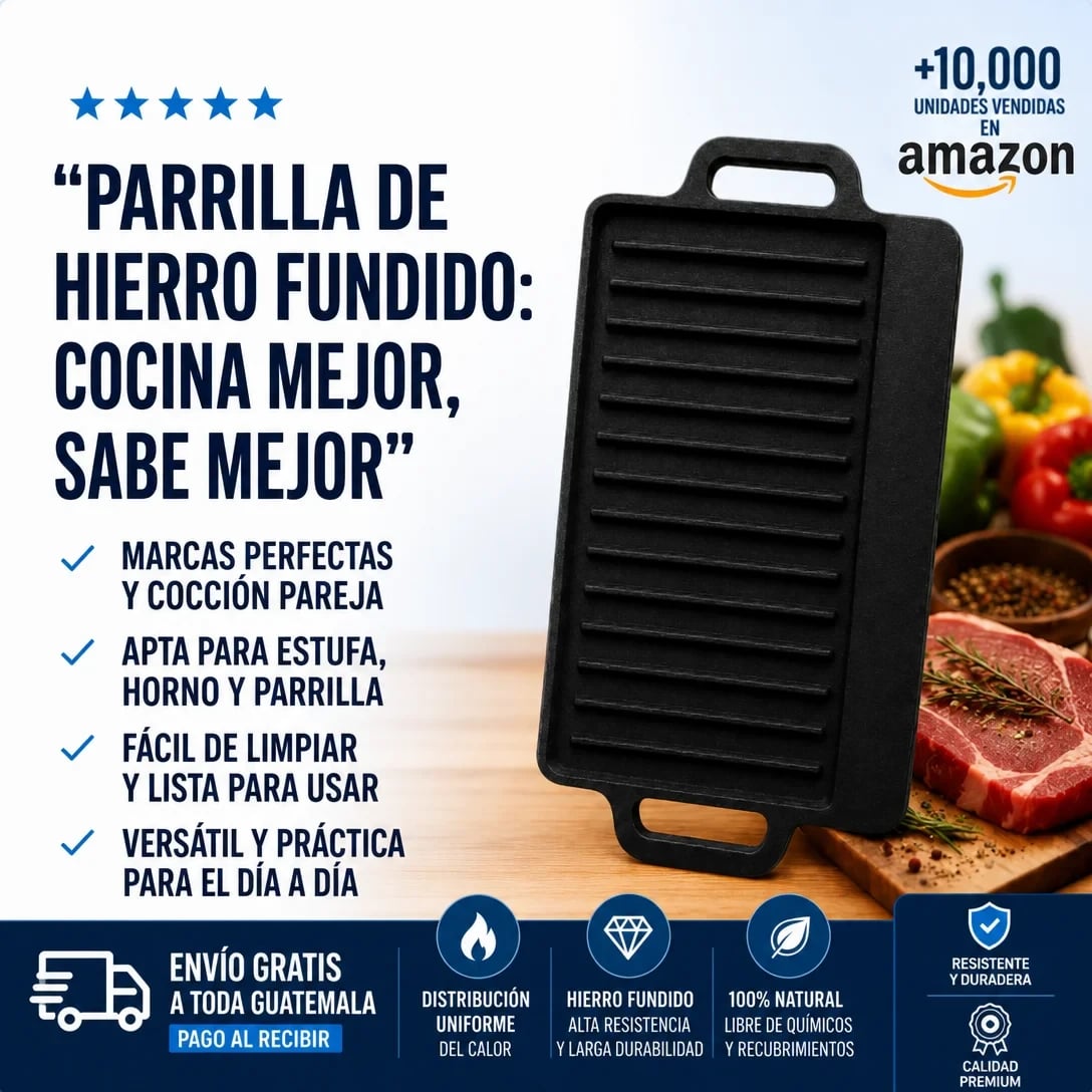 Parrilla de Hierro Fundido Reversible