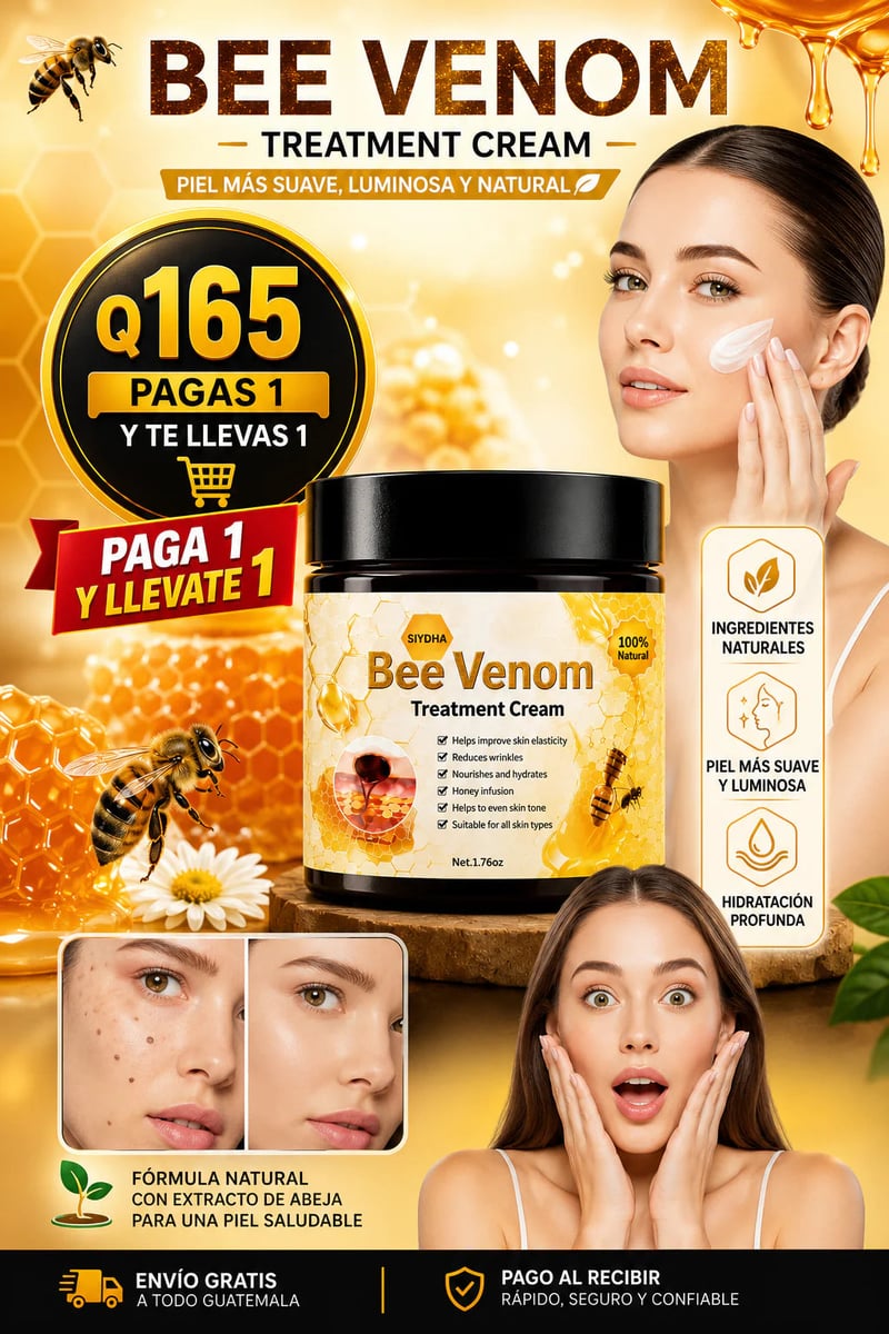 ✨ Renueva tu piel de manera natural con 🌿Bee Venom ✨APROVECHA COMPRA DOS POR SOLO 227 QUEZALES