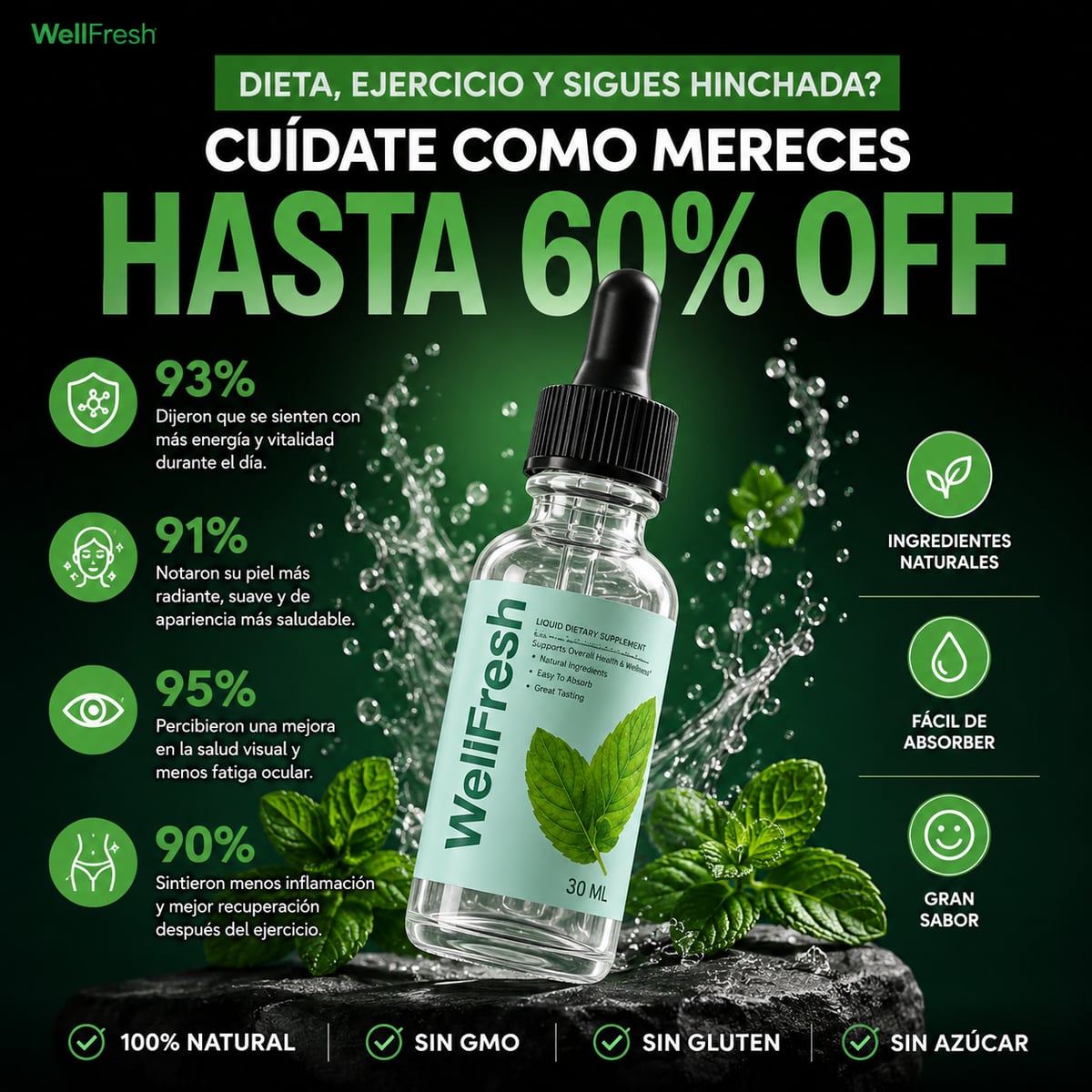 Well Fresh - Gotas naturales para el mal aliento