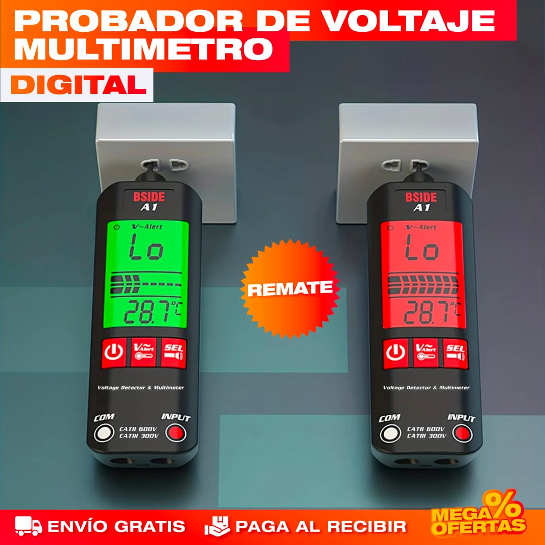 PROBADOR DE VOLTAJE MULTÍMETRO DIGITAL