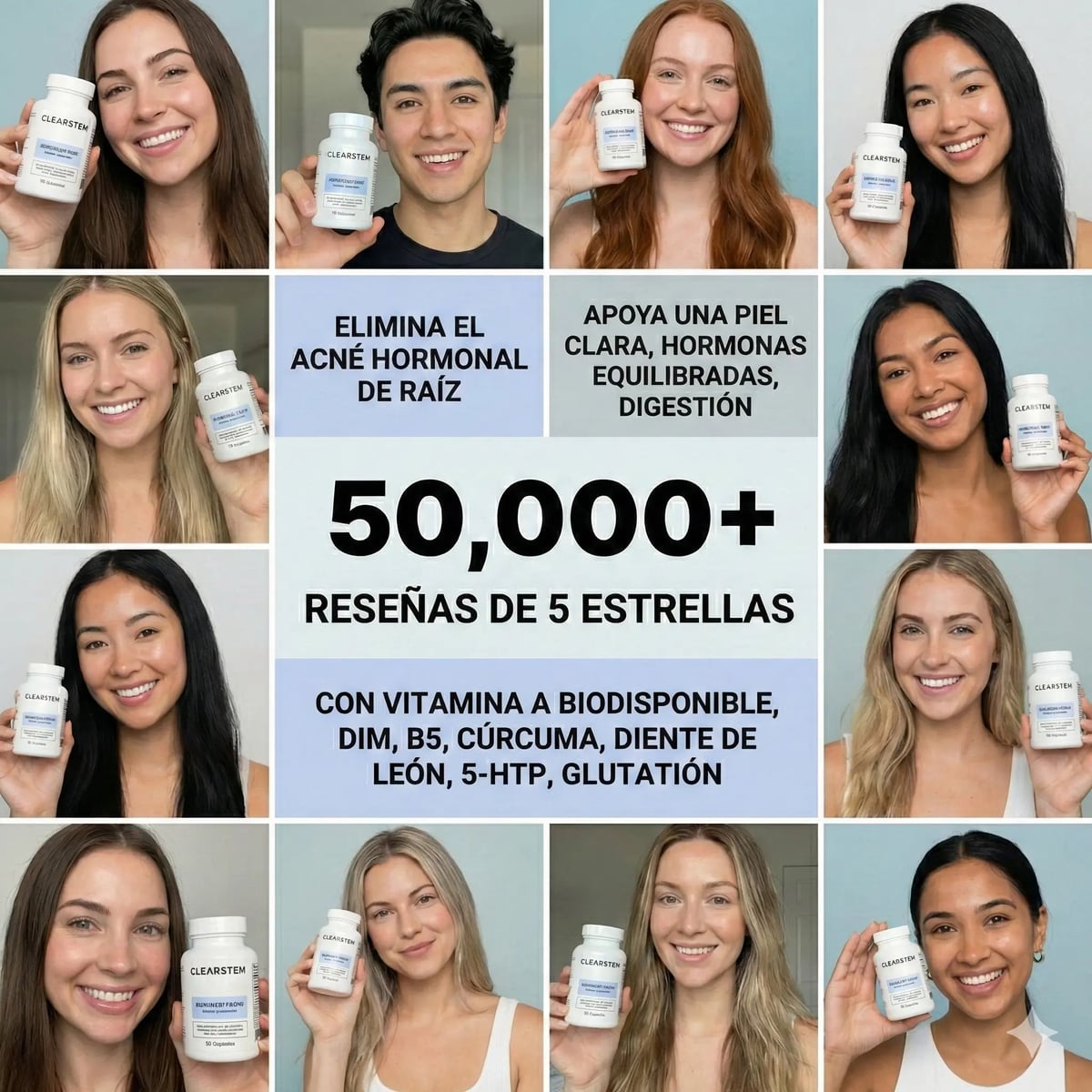 MINDBODYSKIN Clearstem - Acaba con el Acné Hormonal en 7 Días.