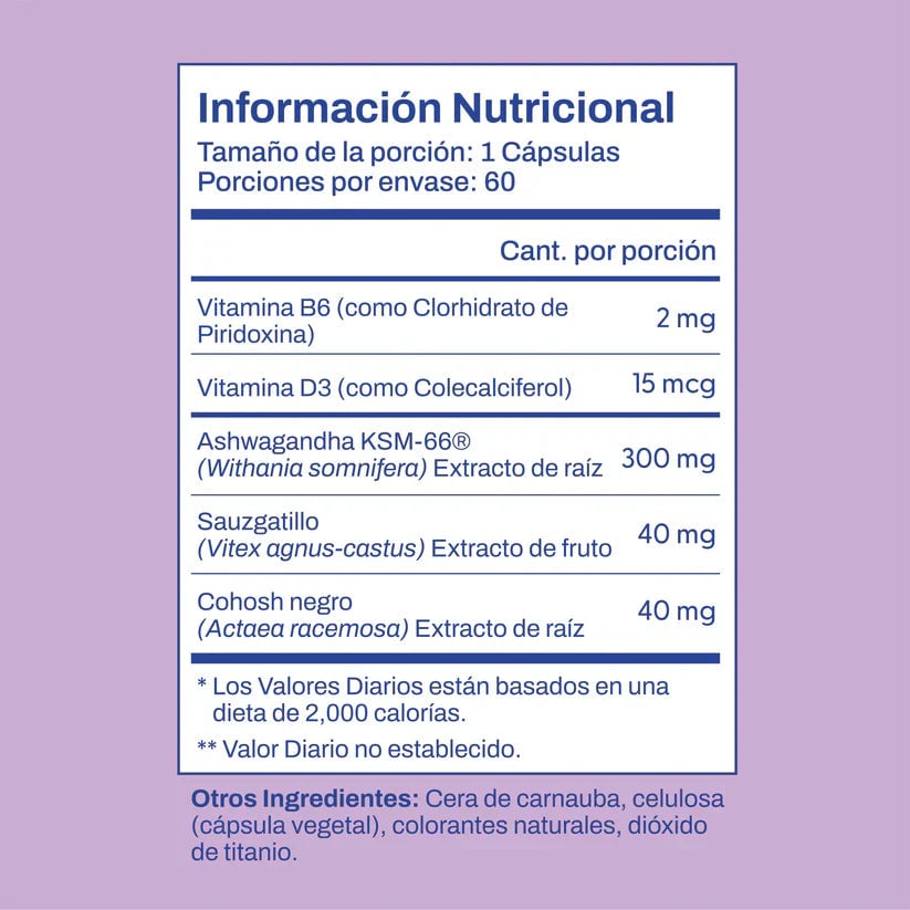 MENO 2 en 1: Fórmula Natural para la Menopausia y Control Peso. NUEVO FORMATO MAS ECONÓMICO