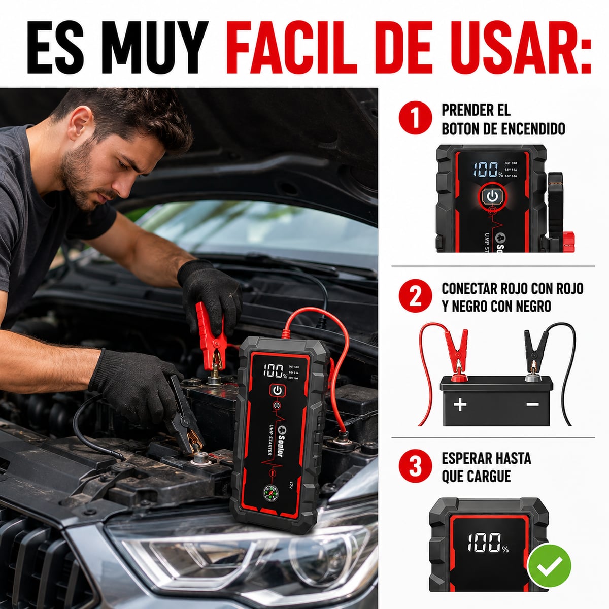 Arrancador de Batería - 28.000 mAh