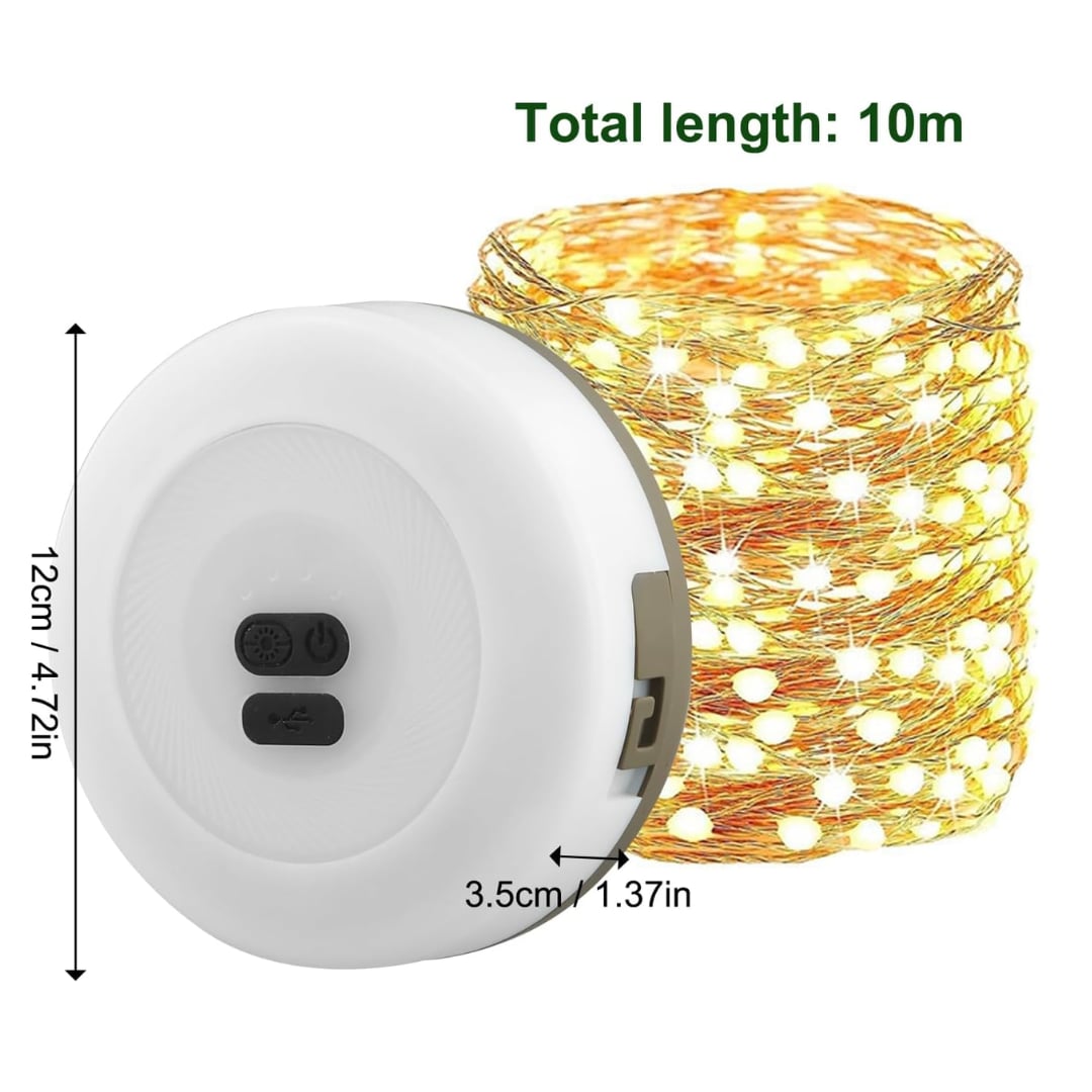 LUZ LED Para Acampar o Tu Terraza - Inalámbrica Enrollable En Cinta 10 Metros + ENVÍO GRATIS🎁