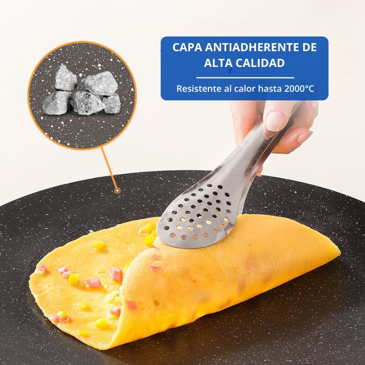 SARTEN COMAL ANTIADHERENTE 6 CAPAS + ACEITERA DE REGALO🎁