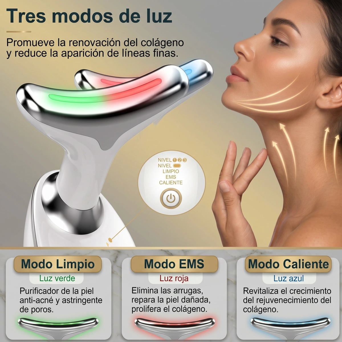 LumiLift™ | Masajeador Facial y de cuello