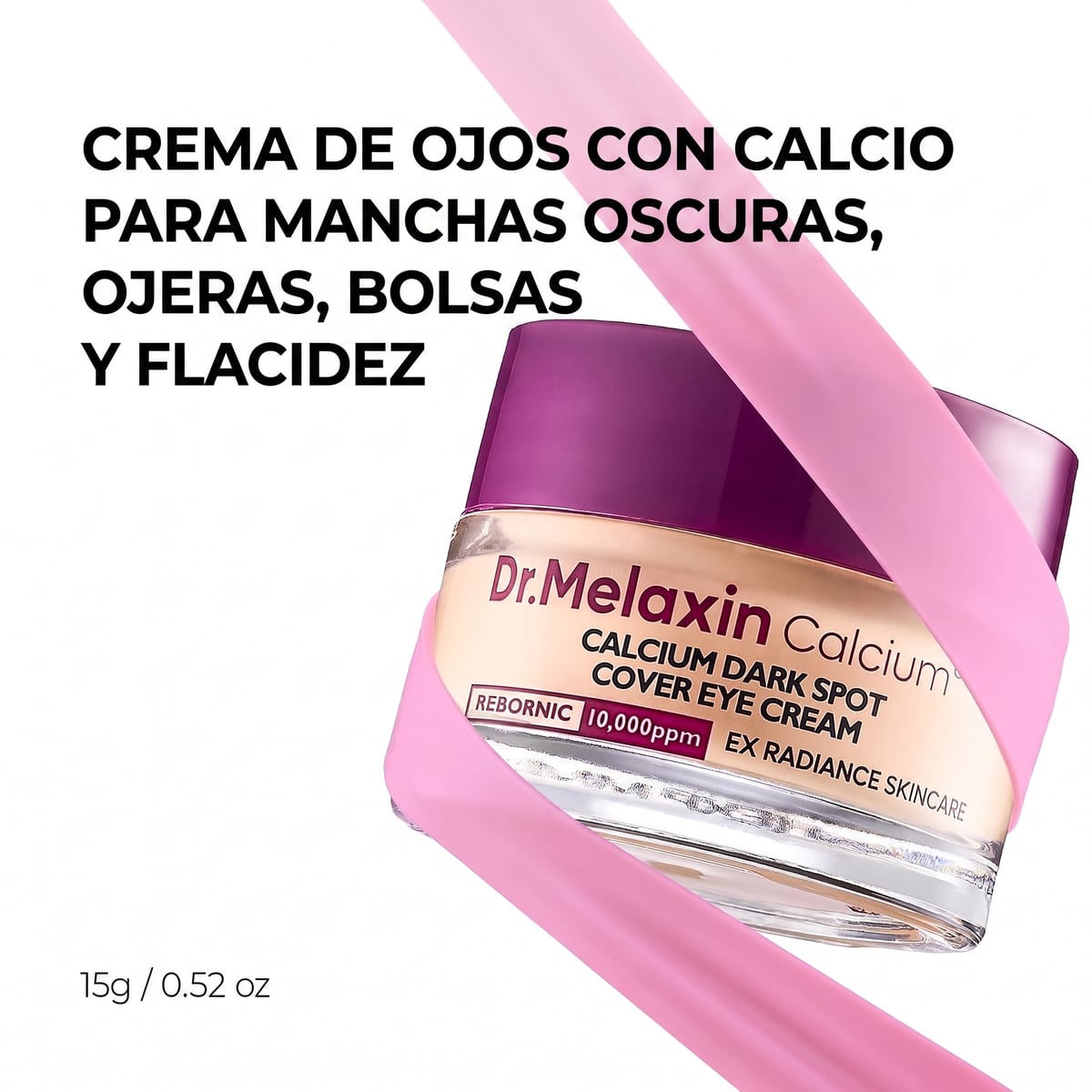 Crema de ojos con calcio para manchas oscuras, ojeras, bolsas y flacidez