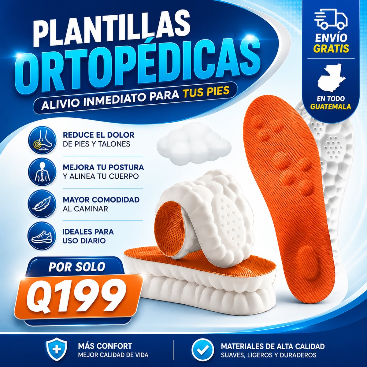 Plantillas de alivio para la Fascitis Plantar y el dolor de Talón,  absorbe de golpes -Alivio de dolores diarios👣👣 + ENVIO GRATIS 🎁