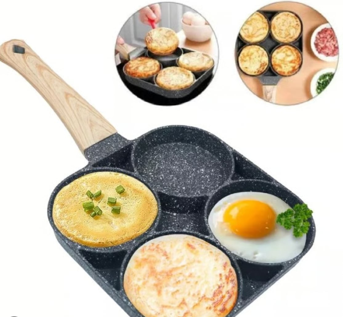 Sartén Antiadherente 4 en 1: Desayunos, Almuerzos y Cenas en Una Sola Pieza