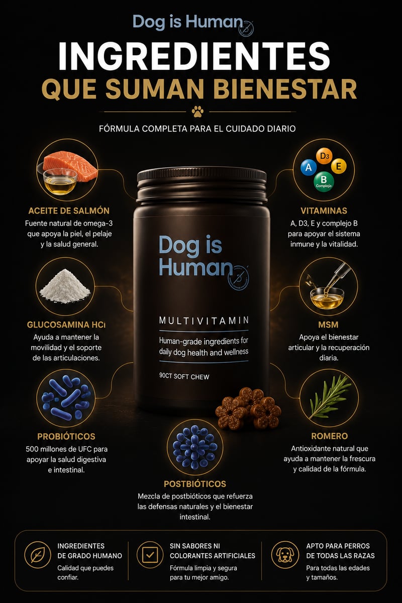 Información del suplemento diario para perros