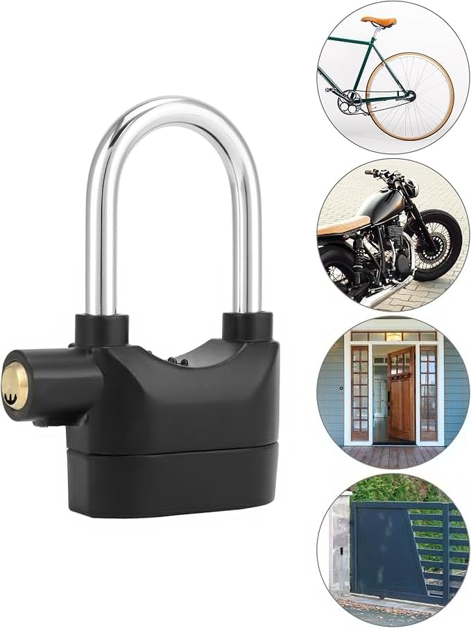 Candado GuardLock 110dB – Alarma Antirrobo para Moto, Bicicleta y Hogar