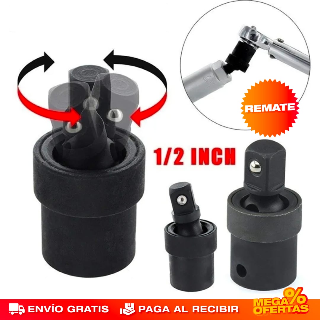 Juntas Universales Giratorias – Llega a los Tornillos Imposibles Sin Perder Torque · Set x3
