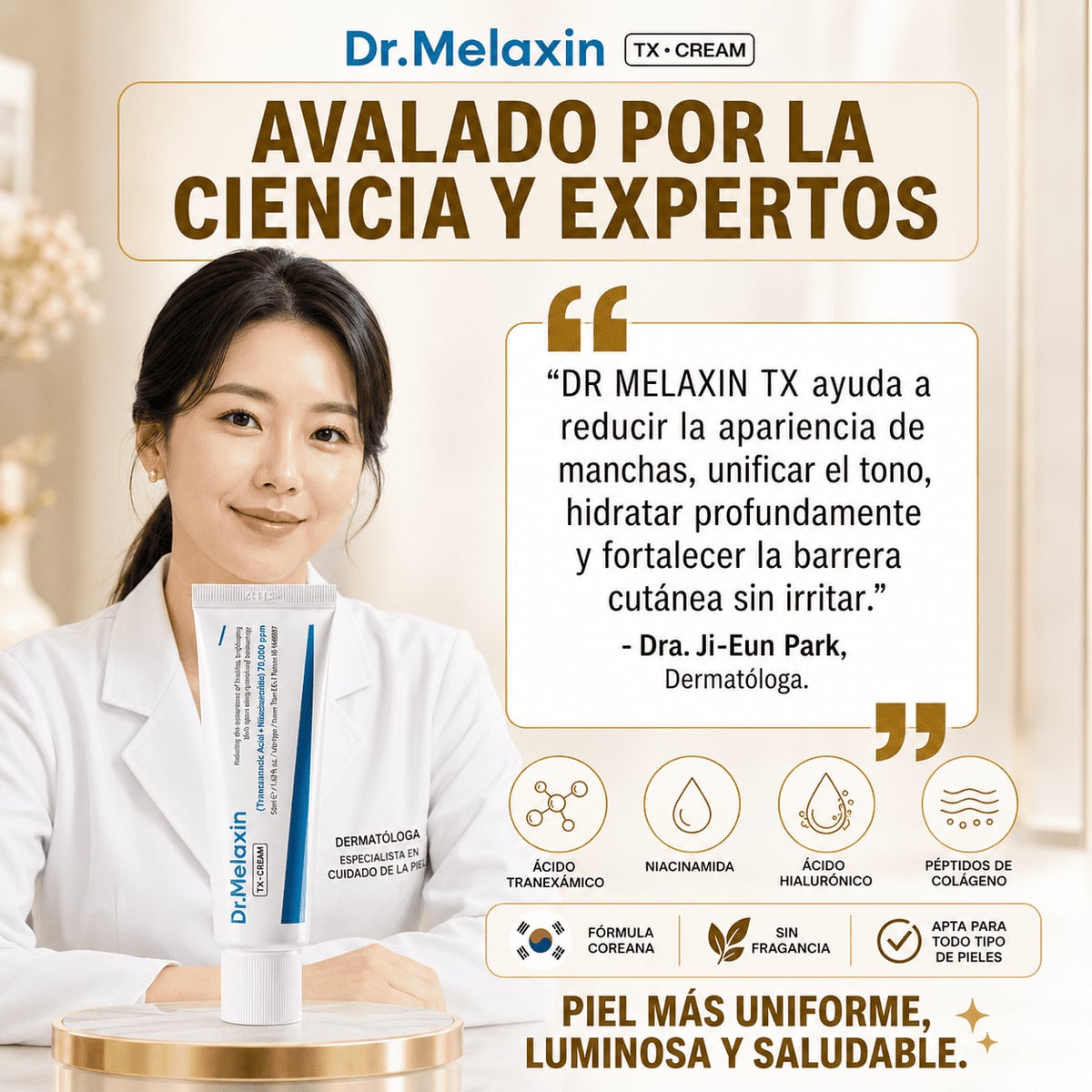 DR MELAXIN TX™ Ayuda a Reducir Manchas y Recuperar la Luminosidad Natural