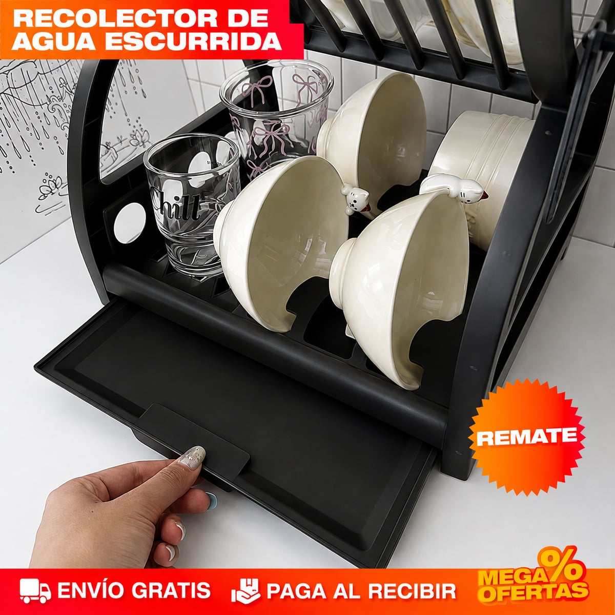 ESCURRIDOR DE PLATOS DE 2 NIVELES