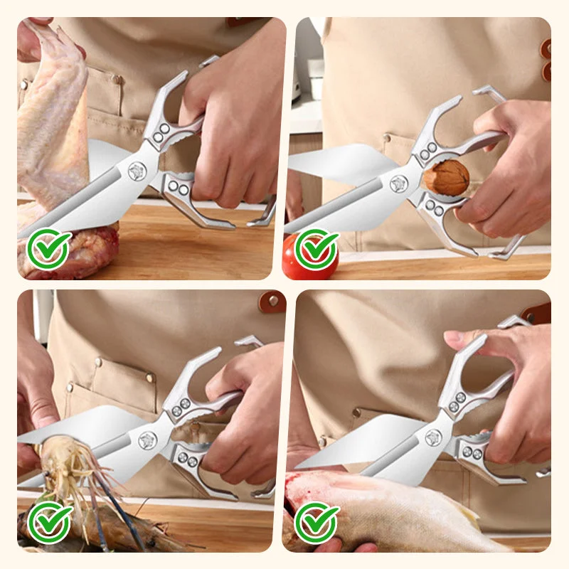 Tijeras de cocina multifuncionales para uso intensivo