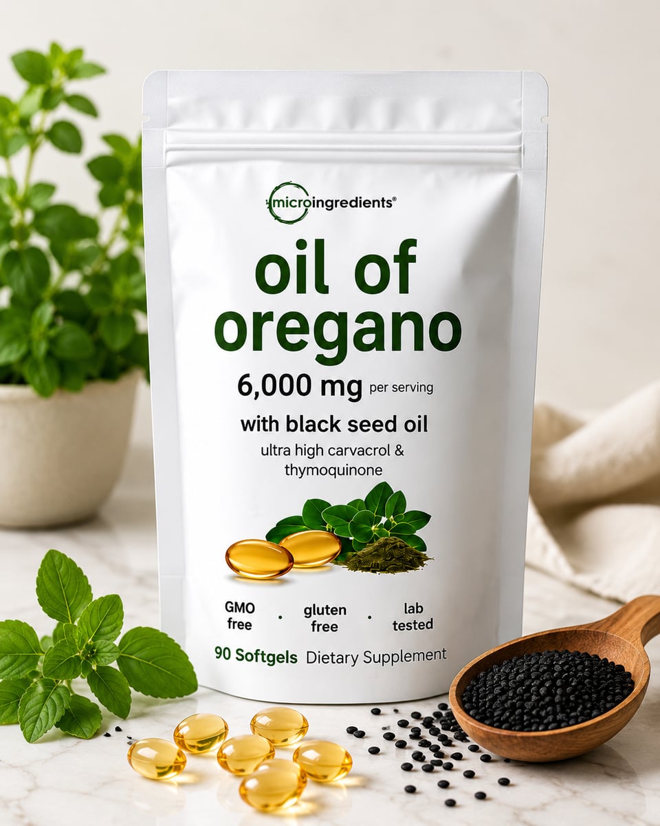 OIL OF OREGAN🌿 Cápsulas de Aceite de Orégano (Pack de 90 Cápsulas Blandas)