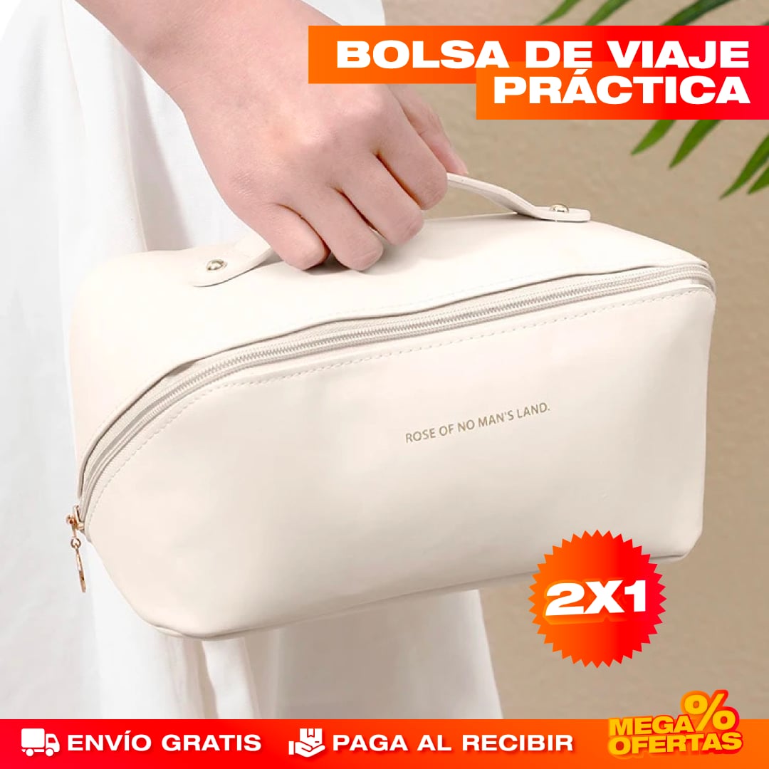 PROMO 2X1 COSMETIQUERA ORGANIZADORA DE MAQUILLAJE DE LUJO