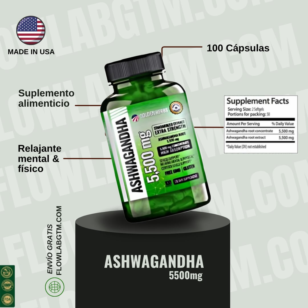 ASHWAGANDHA - Reduce cortisol &amp; estrés +ENVÍO GRATIS