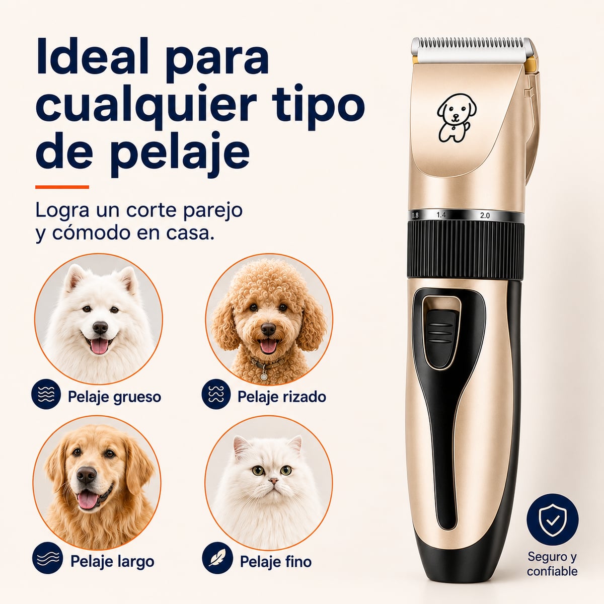 PeluPet Pro™ | Kit Cortapelos Silencioso para Perros y Gatos