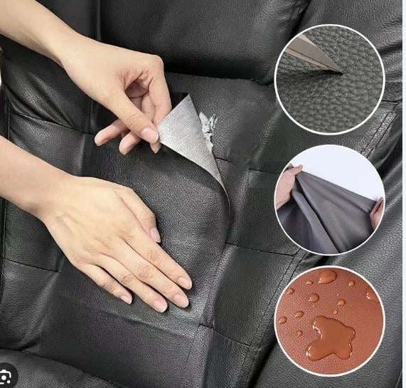 2x1 FixCuero™ – Rollo Adhesivo de Cuero Negro Repara tus muebles en minutos (50 × 140 cm) + Envío Gratis