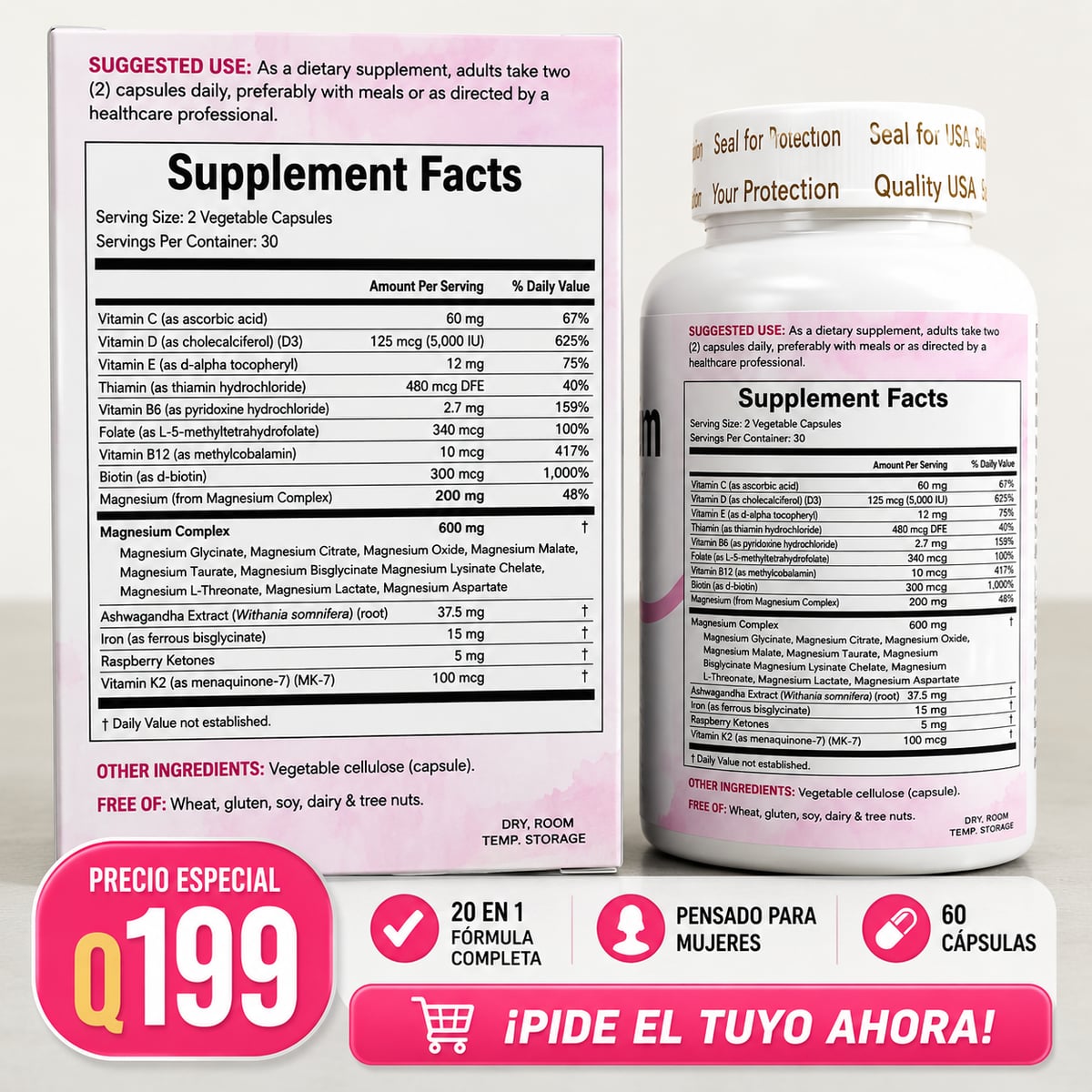 MAGNESIUM COMPLEX 20 en 1 For Women - Envío Gratis 🚚