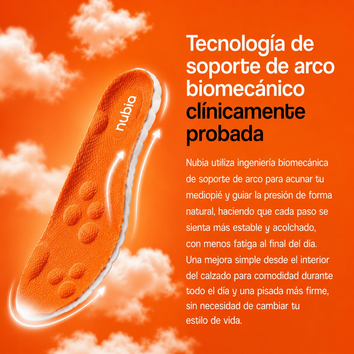 NubiaPro: Plantillas de Masaje y Soporte de Arco
