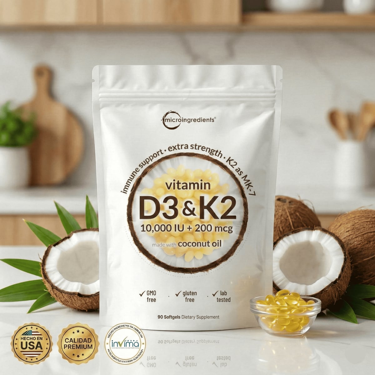 D3+K2 - 90 capsulas + Envío Gratis