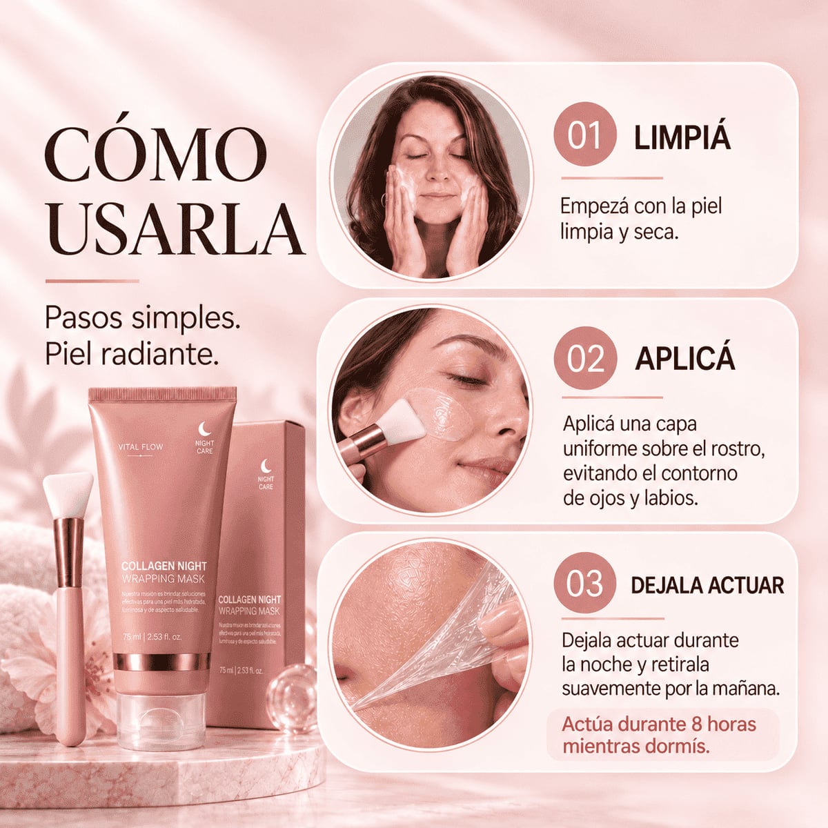 Mascarilla Antiage Coreana de Colágeno