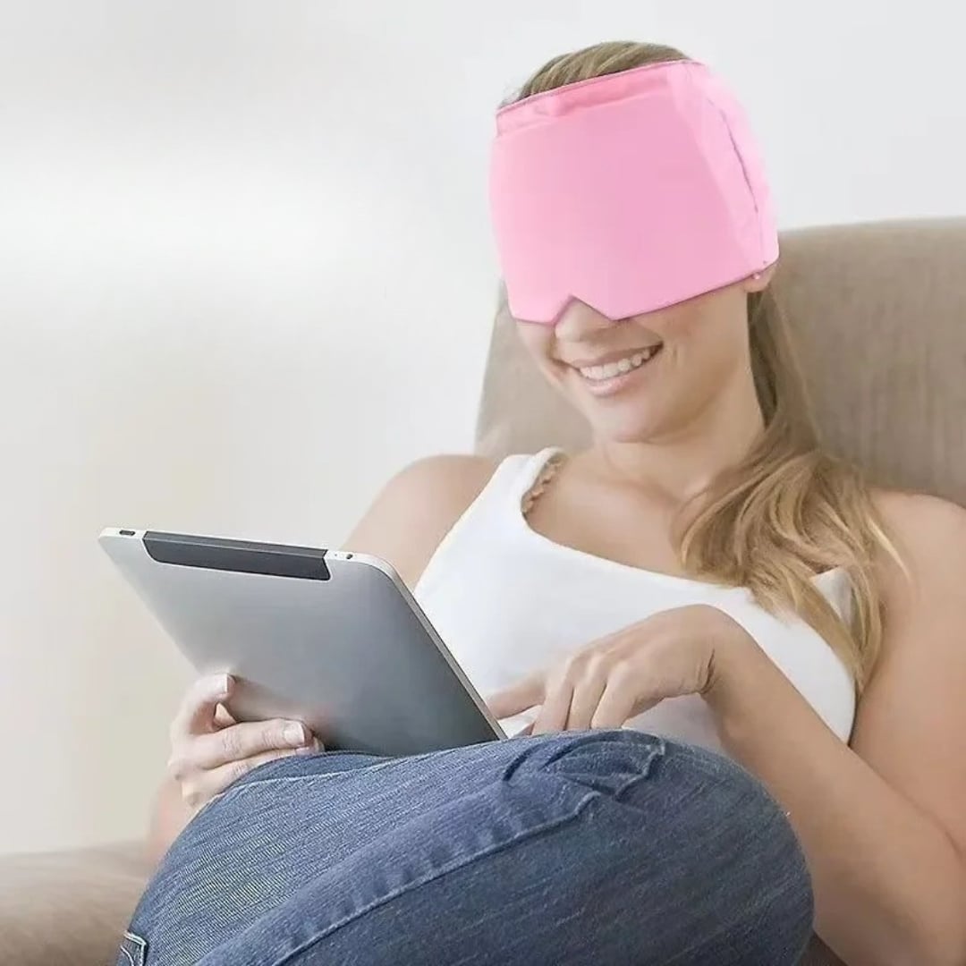 Gorro Terapéutico de Gel 360° – Reduce Migrañas, Estrés y Dolores de Cabeza