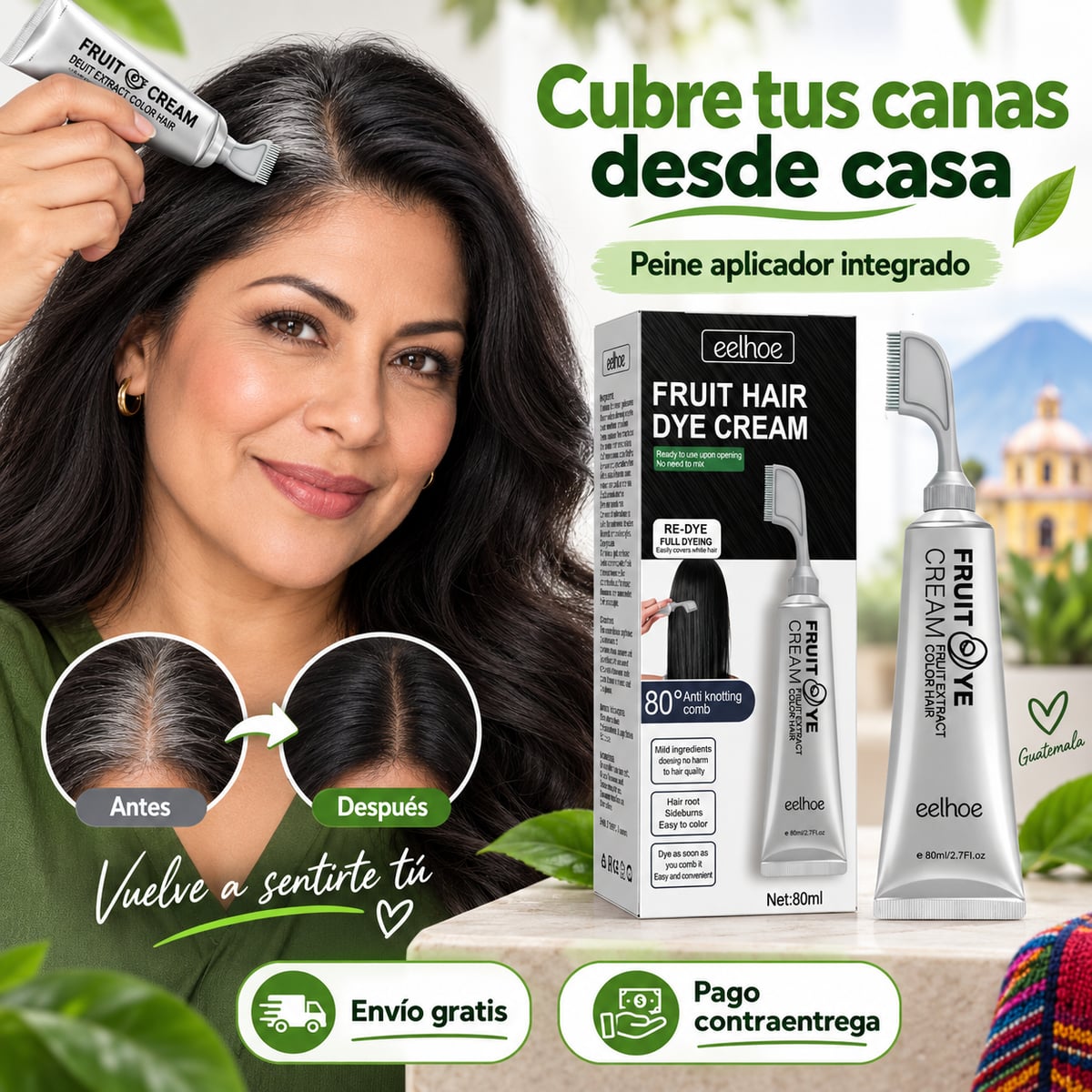 CUBRECANAS INSTANTANEO CON PEINE APLICADOR | Retoca tus raíces desde casa 🌿