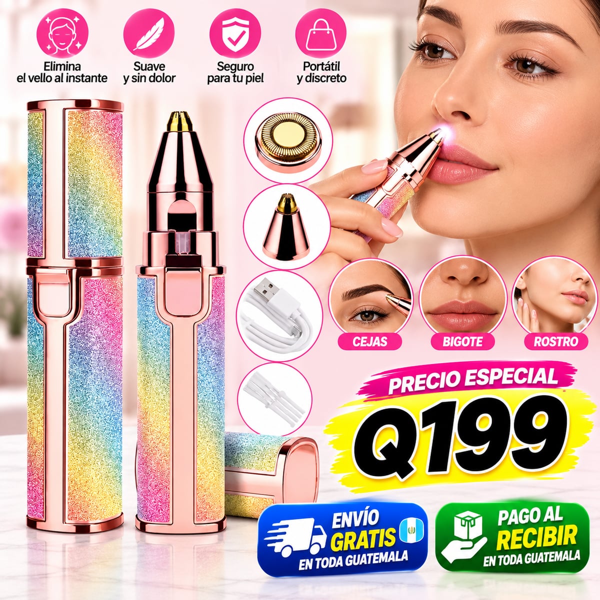 DEPILADOR FACIAL 2EN1