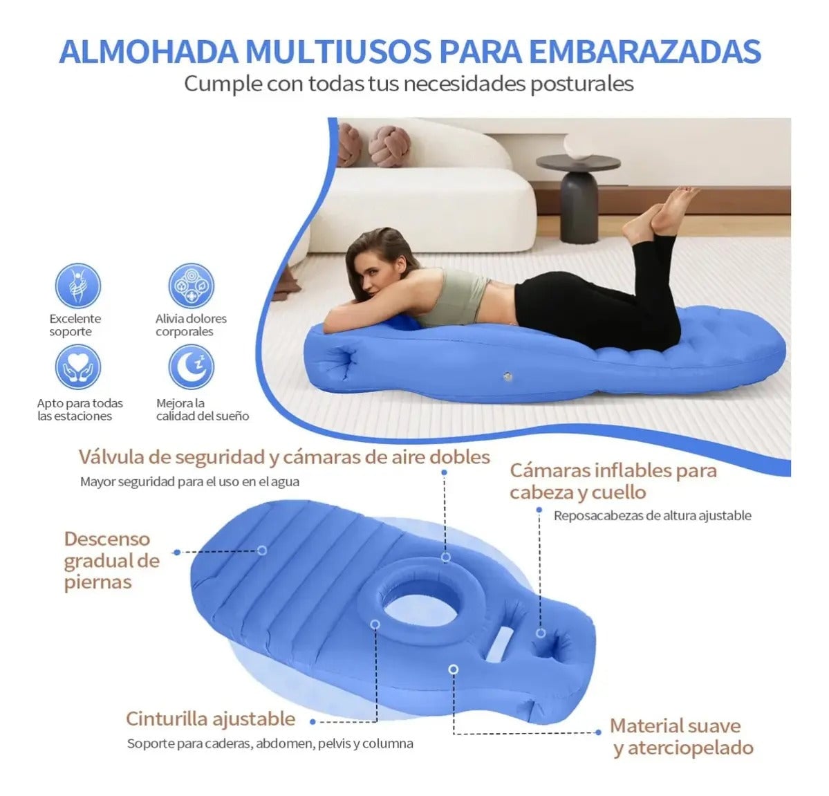 COLCHON INFABLE PARA EMBARAZADAS