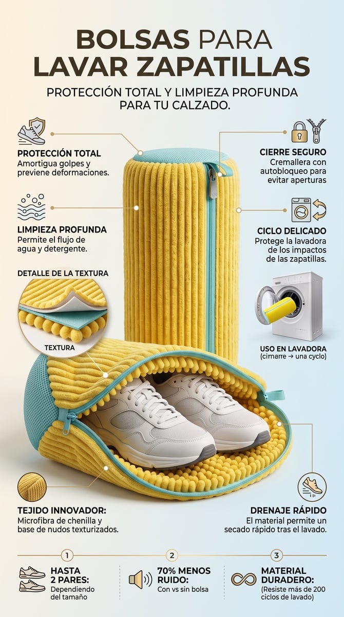 bolsa para lavar zapatillas