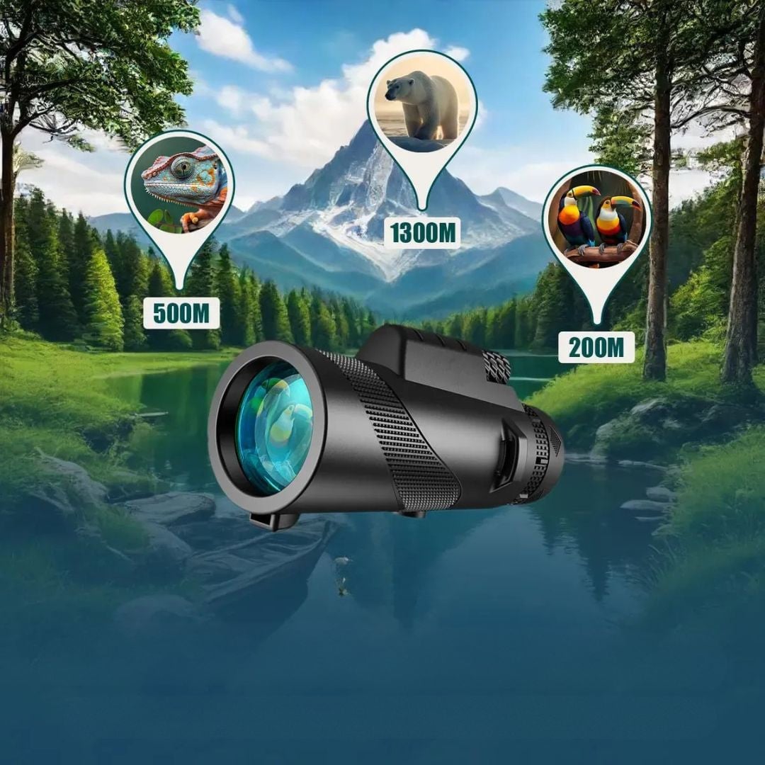 TELESCOPIO MONOCULAR DE ALTA POTENCIA Visión HD 80x100 para exploración extrema🔭