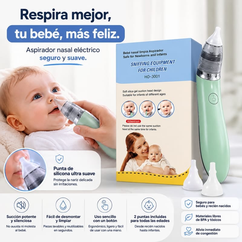 Aspirador nasal para Bebés y Niños