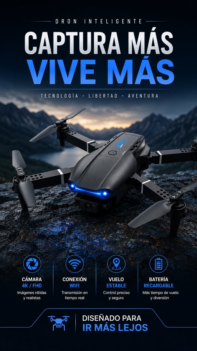 DRONE PLEGABLE| 📸 ¡Domina Los Cielos! 🚀