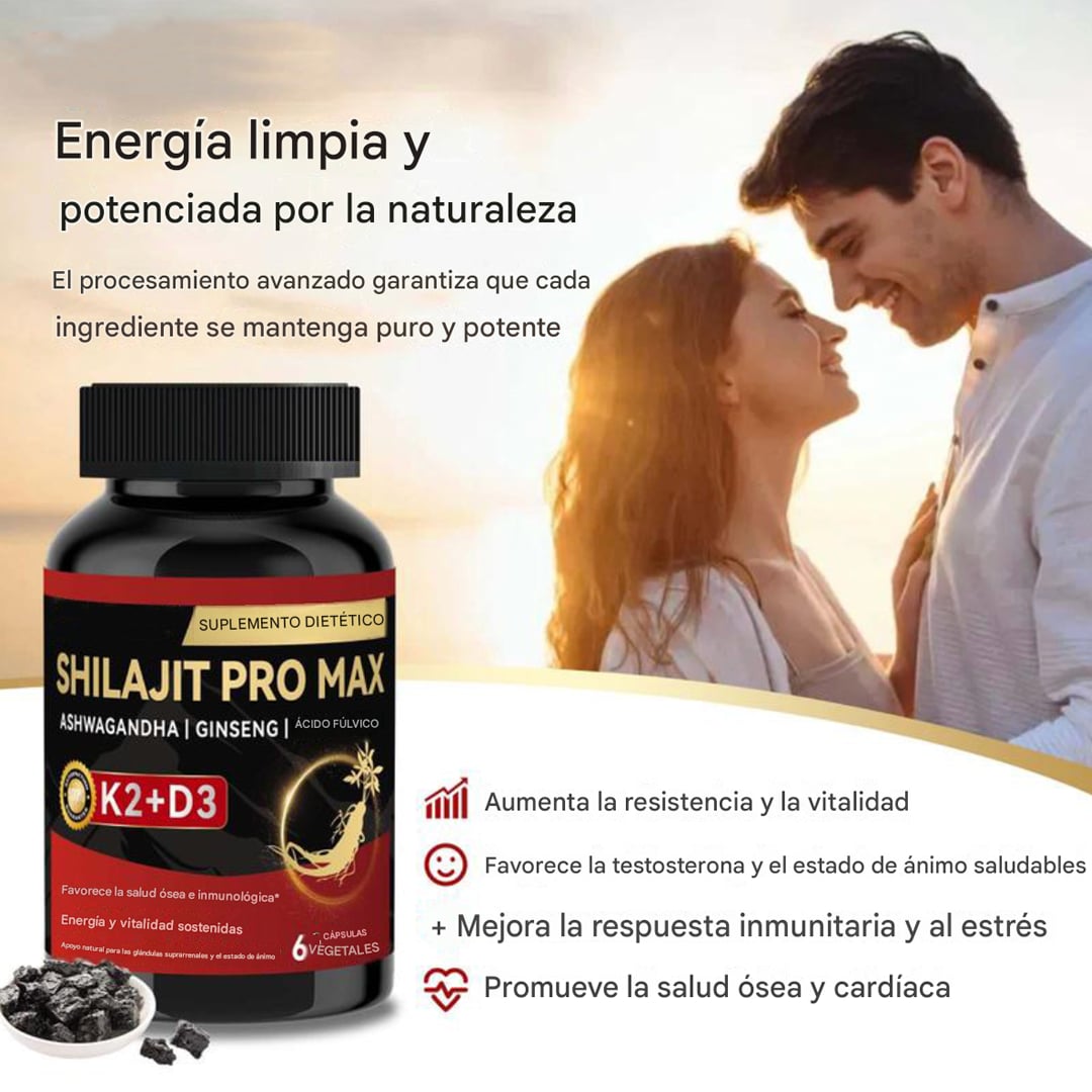 Shilajit PRO MAX - 5 en 1 - Poder y Rendimiento Masculino