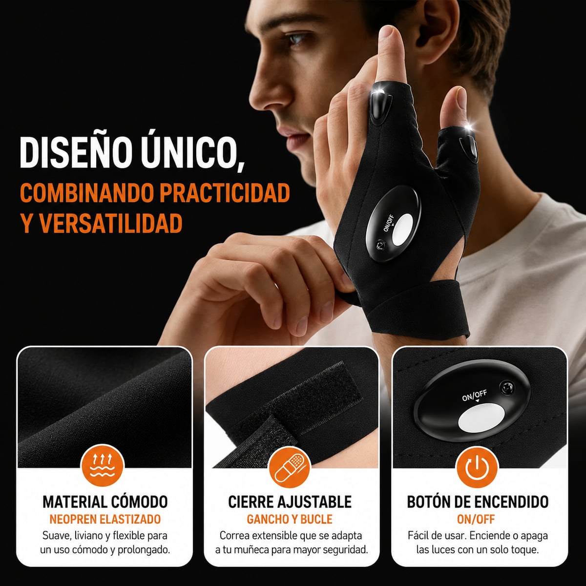 Guantes Linterna LED Profesional™ (izq+der)