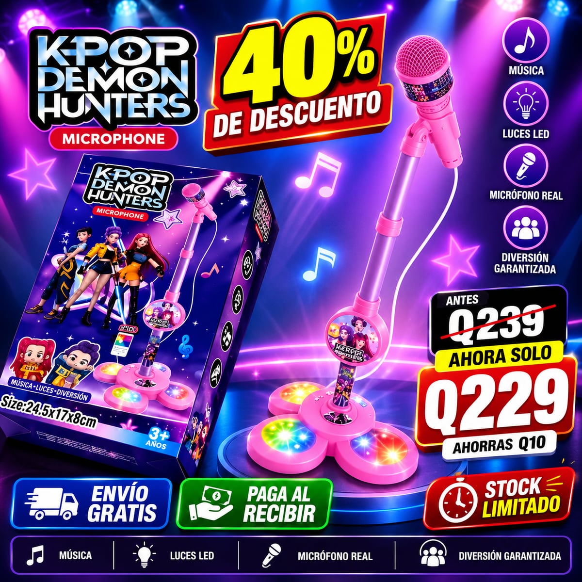 🎤🌟 ¡CONVIERTE SU HABITACIÓN EN UN ESCENARIO/PAGA AL RECIBIR