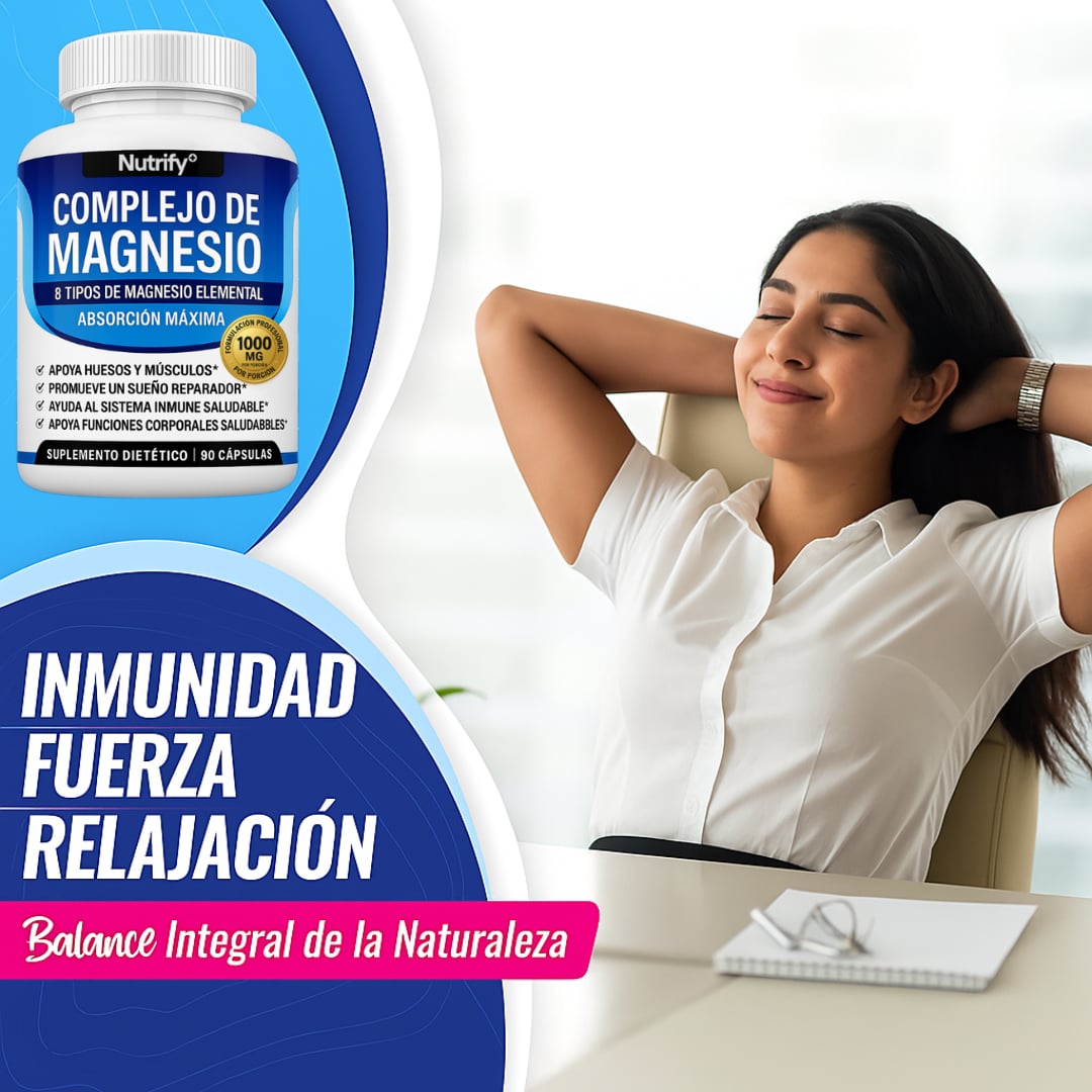 Magnesio complex 8 formas – Energía, Relajación y Recuperación + Envio Gratis