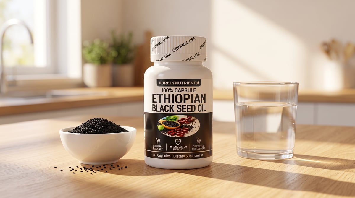 PurelyNutrient Aceite de Semilla Negra de Etiopía 4.64% Timoquinona