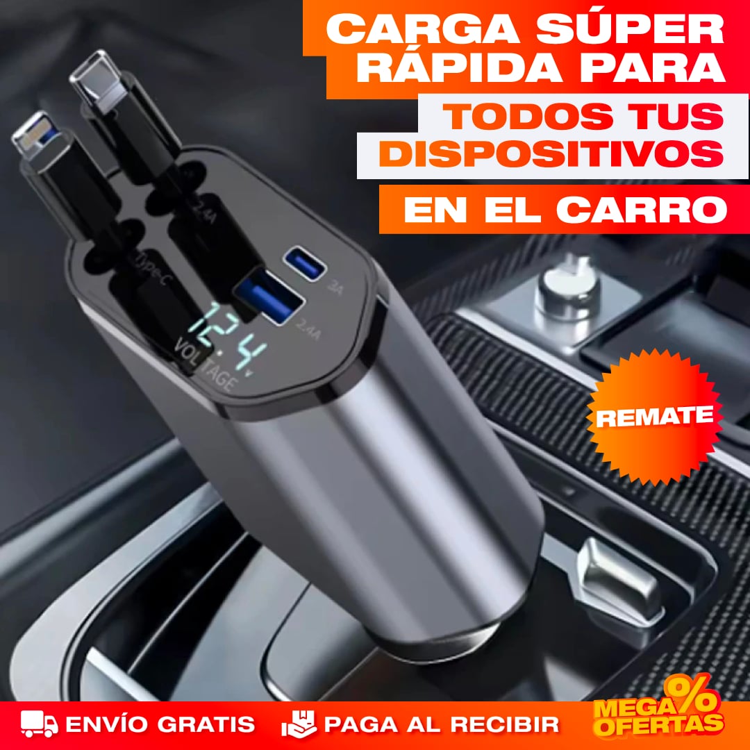 CARGADOR PARA CARRO RETRÁCTIL 4 EN 1