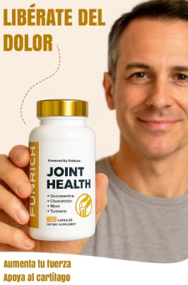 ALIVIO RÁPIDO DEL DOLOR ARTICULAR – Fórmula 4 en 1 (Glucosamina + MSM + Cúrcuma) | FUNRICH: Muévete Sin Dolor
