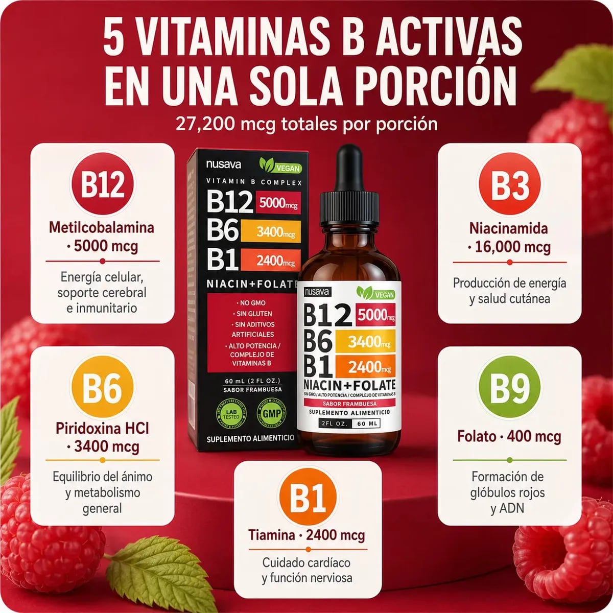 ¡LLEVA 2 Y PAGA 1! RECUPERA TU VITALIDAD -COMBO DE VITAMINA B + ENVÍO GRATIS