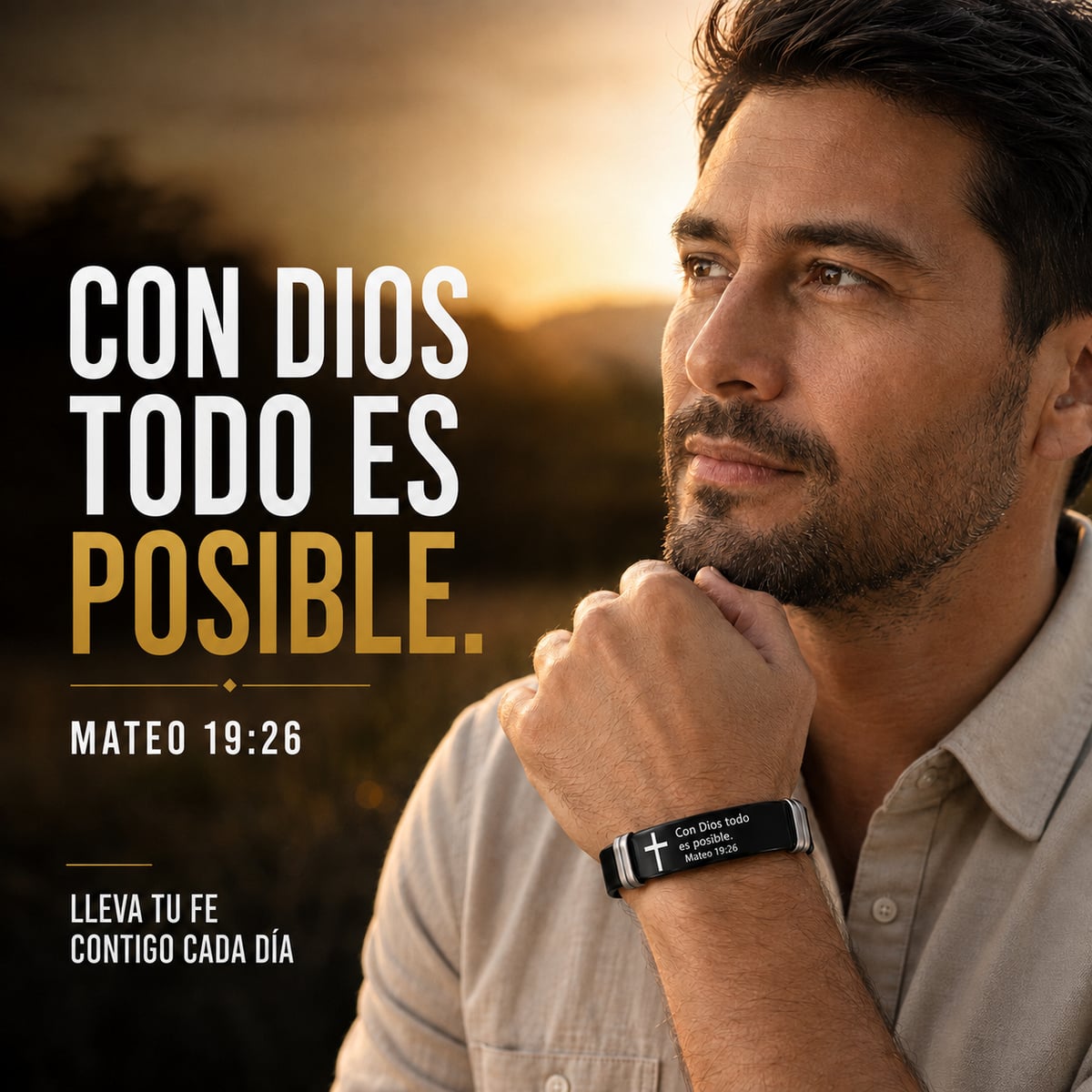 2X1 Pulsera de FÉ - Mateo 19:26