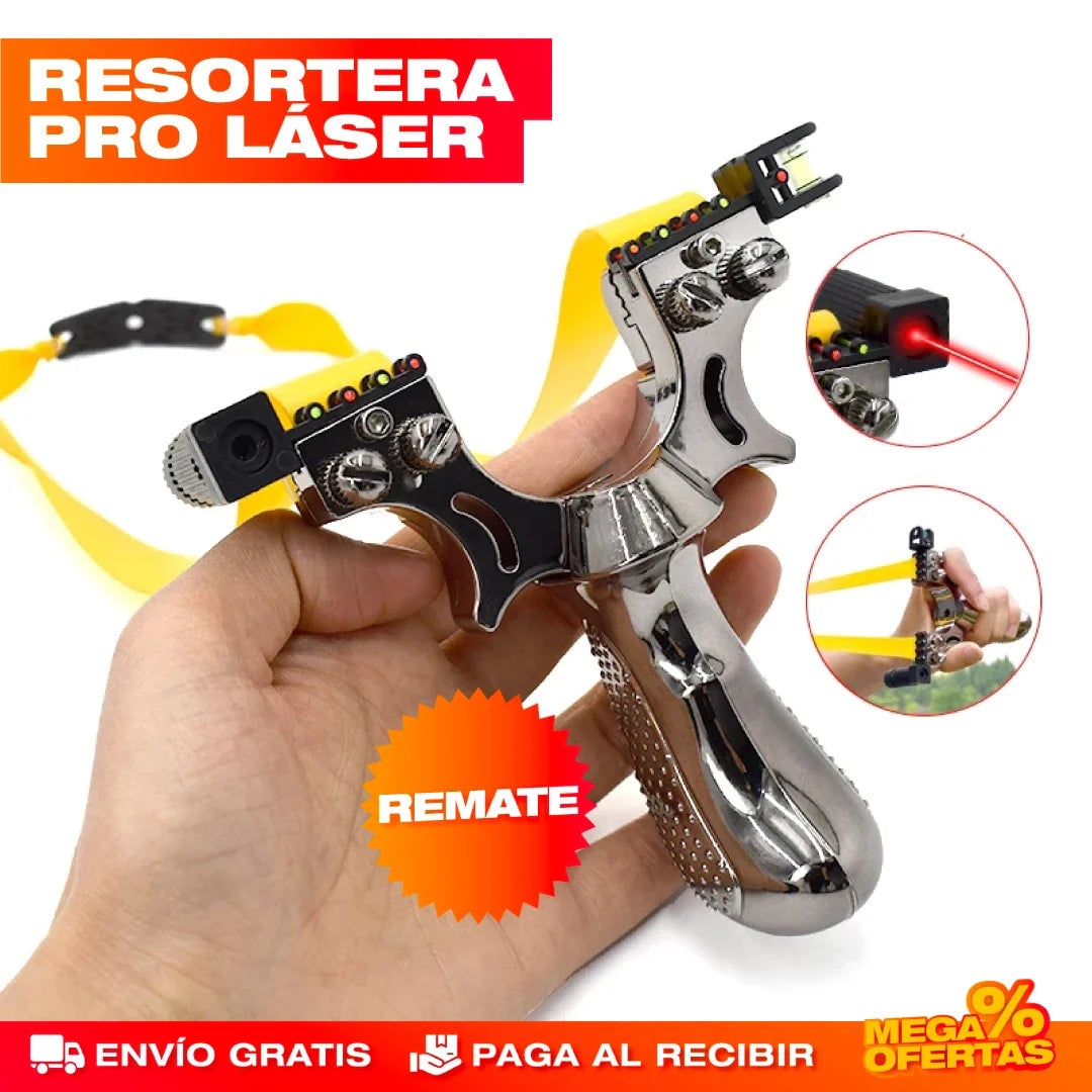 ULTIMAS UNIDADES - RESORTERA DE PRECISIÓN CON LÁSER (O) + ENVÍO GRATIS🎁