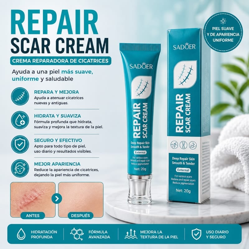 SADOER Repair Scar Cream | Crema para Marcas y Cicatrices